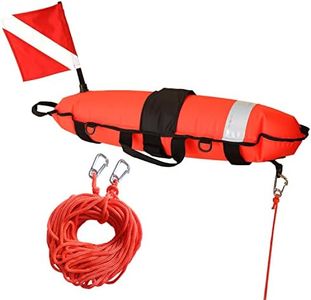 JZLiner Spearfishing Float Dive Surface Marker Buoy Scuba Flag Diver Down Flag Gear for Diving (Orange)