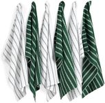 LANE LINEN Kitchen Towels Set - 6 Pack Cotton Dish Towels for Drying Dishes, 18”x 28”, Kitchen Hand Towels, Absorbent Tea Towels, Towels for Kitchen, Quick Drying Kitchen Towel Set - Christmas Green