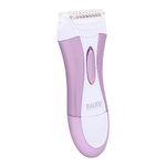 Bauer Professional 38730 Soft and Smooth Lady Shaver / Painless Hair Removal / Arms, Legs and Bikini Trimmer / Battery Operated / Wet and Dry Shave / Bikini Trimmer Attachment / Stainless Steel Blades