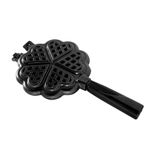 Nordic Ware Sweetheart Waffler, Cast-Aluminium Waffle Pan, Waffle Pan for Mini Waffles, Heart Shaped Waffles, Mini Waffle Maker - Black