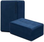 Manduka Yoga Recycled Foam Block - Yoga Prop and Accessory, Comfortable Edges, Lightweight, Firm, Non Slip Recycled Foam, Midnight Blue, 9" x 6" x 4" (22.5 x 15 x 10 cm)(Pack of 2)