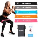 VALYPANOR Resistance Bands Exercise Loop Fitness Bands for Women Men,5 Different Levels Elastic Band for Home Gym Workout Yoga,Fitness,Stretching, Strength Training, Physical Therapy Free Carrying Bag