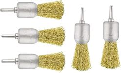 Inditrust 1/4inch 19mm End wire brush set Wheel Brush or Rust removal, paint removal, deburring sharp edges (5 PCS)