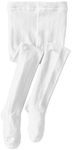 Jefferies Socks Little Girls' Seamless Organic Cotton Tights, White, 2-4 Years