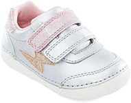 Stride Rite Girls Soft Motion Kennedy Sneaker, Silver Multi, 4.5 Wide Toddler