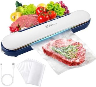 Vacuum Sealer Machine, food saver, Lithium Cordless Compact Powerful Automatic Vacuum Sealer for Food, Vacuum Bags&Cutter Included, External Vacuum System, Portable, Better Food Preservation Outdoors