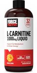 Force Factor L Carnitine Supplement, Liquid L-Carnitine 3000 mg to Help Turn Fat Into Energy, Support Muscle Recovery, and Boost Cellular Energy, Maximum Strength, Non-GMO, Orange Flavor, 16 Oz.