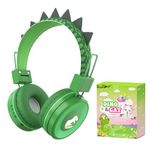 JYPS Kids Headphones Wireless, Cat ear/Dinosaur Headphones for Childrens/Boys/Girls, Adjustable BluetoothToddler Headphones Age 2-12, School Headphone with Microphone for iPad/Fire Tablet/Kindle