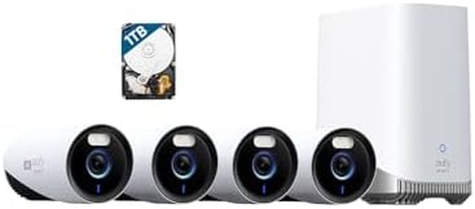 eufy Security eufyCam E330 (Professional) 4-Cam Kit, 4K Outdoor Security Camera System, 24/7 Recording, Plug-in, Wi-Fi NVR, 1TB Hard Drive Included, 10CH, Local Storage, No Monthly Fee