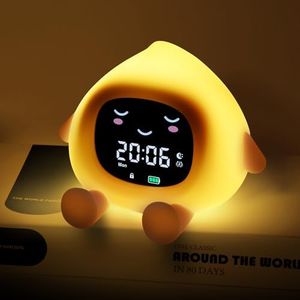 AMIR Kids Alarm Clock, Wake Up Alarm Clocks with 9 Colors Night Light, Toddler Sleep Training Clock with 6 Ringtones, Child Lock, Snooze, Adjustable Brightness & Volume, Alarm Clock for Kids Boy Girls
