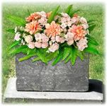 GRPFS Artificial Cemetery Flowers for Grave Decorations Champagne Headstone Flower Saddles Silk Memorial Arrangement