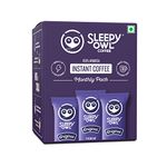 Sleepy Owl Original Freeze Dried Coffee Sachets | 60g - Pack of 30 x 2g Instant Coffee Powder Sachets | 100% Arabica Beans | Aromatic Coffee Pouch | Rich & Smooth | Easy to Use & Carry