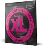 D'Addario ECB81-5 Flat Wound Chrome