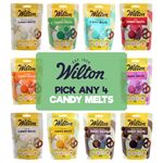 Wilton Candy Melts – Pick Any 4 Colours – 125g Bags | Smooth Melting Candy for Cakes, Decorating & Coating