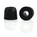 6 Packs (12 Pieces) 5mm Replacement Memory Foam Earplugs Sleeves, in-Ear Moniter Isolate Noise Earbud Cover Tips, T-400 (Medium, Black)