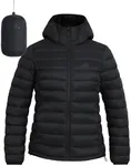 Pioneer Camp Women's Packable Puffer Jacket Winter Light Weight Water-Repellent Quilted Coat with Hood