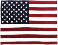 Oversized USA Flag Fleece Throw Blanket, 60 inch x 80 inch Red/White/Blue