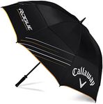 Callaway New Golf Rogue ST 64" Double Canopy Black/White/Gold Golf Umbrella