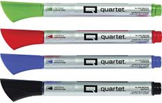 Quartet Glass Board Dry-Erase Markers, Assorted Colours, Fine Tip, 4-Pack (3413879555)