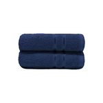 MYTRIDENT Trident Hand Towels, 100% Cotton, Highly Absorbent, Super Soft, 2 Piece Hand Towel Set, 400 GSM, Hand Towel Set of 2, Gym Towel, Spa Towel, Comfort Living Towel-New Navy