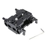 NICEYRIG Tripod Base Plate Mounting Plate with 15mm Rod Clamp for DSLR Camera Rig 15mm Rod Support System