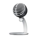 Shure MV5 Digital Condenser Microphone with Cardioid - Plug-and-play with iOS, Mac, PC, Onscreen Control w/ShurePlus MOTIV Audio App, Includes USB and Lightning Cables (1m each) - Gray w/Black Foam