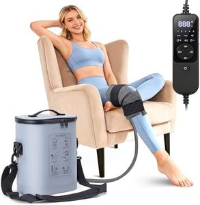 Cold Therapy Machine, Portable Ice Machine for Knee After Surgery, Programmable Knee Replacement Recovery System, Cryotherapy for Post Surgery Recovery Sport Injuries, Reduces Swelling, Circular Gray