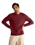 DAMENSCH Men's Cotton Round Neck Sweatshirt (DAM-SWS-ES1-MCM-M_Majestic Maroon_M)