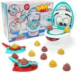 Anemeeoke Poop Family Game - Funny Shooting Game - Fast and Frenzied Launching Poop - Including 1 Toilet Bowl, 2 Dexterity Launchers, 12 Soft Plastic Toy Poops -Gift for Kids 3 4 5 6 7 8 Year Old