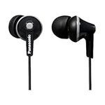 Panasonic RP-HJE125E-K Ergofit In-Ear Wired Earphones with Powerful Sound, Comfortable Non-Slip Fit, and 3 Sizes of Ear Buds - Black