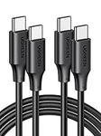 UGREEN USB C to USB C Cable 100W 2Pack, USB Type C to Type C Cable Fast Charge PD USB C Charging Cord Compatible for MacBook Pro Air, iPhone 15 Pro, iPad Pro, Galaxy S24 S23, Pixel 7 Pro 6a, 6ft