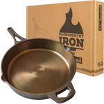 Backcountry Iron 12 Inch Smooth Wasatch Pre-Seasoned Round Cast Iron Skillet