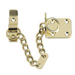 XFORT® Door Chain Polished Brass, Narrow Design Door Limiter, External and Internal Door Restrictor for Wooden and UPVC Doors, Additional Front Door Security for Safer Caller Identification.