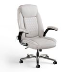 Frido 3D Posture Plus Ergonomic Chair | Adjustable Lumbar Support & 135° Recline | for Lumbar Pain & Posture Correction | Leather Chairs for Office Work, Home, Gaming | 150 kg Capacity (Royal White)