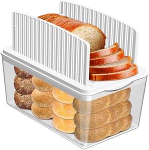 Kiss Core Upgrade Pull Out Bread Slicer for Homemade Bread with Bread Box, Foldable Bread Slicing Guide,Removable Cutting Board, Slice Evenly, Bread cutter slicer Suitable for Bread Making Supplies