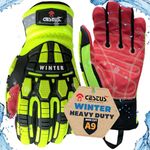 Cestus 5207, Winter Work Gloves, ANSI A9 Cut Resistant, 100g Thinsulate, Waterproof, Insulated Impact Gloves (2X-Large)