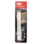 Pasler® white charcoal pencils set - 3 pcs Sketch Highlight white pencils for drawing, sketching, shading, blending