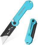 WORKPRO EDC Folding Utility Knife, Mini Box Cutter with Quick Open Axis Lock, Quick Change Blade Razor Knife, Foldable Small Pocket Knife with Belt Clip