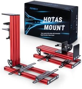 Reashy Hotas Mount, Joystick Mount, Aluminum Flight Stick Desk Mount for Logitech X56, X52, X52 Pro, Thrustmaster T.1600M, TCA, T.Flight Hotas One, 4, X, Airbus, VKB Gladiator Nxt (Red)