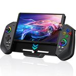 Kickdot Switch Controllers with Hall Joystick for Nintendo Switch/OLED, Switch Pro Remote Controller with RGB Light/Turbo/Dual Motor/4 Game Slot,Wired Joypad Replacement for Nintendo Switch Controller