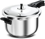 WantJoin Pressure Cooker Stainless Steel 6 Qt, Commercial Stove Top Pressure Cooker Pot Used for Pressure Foodie or Steaming, Compatible with Gas & Induction Cooker