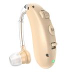 Rechargeable Hearing Aids for Seniors Adults, Advanced Multi Channel Digital BTE (Behind-The-Ear) Hearing Device