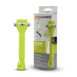 Lifehammer CR-134455 Brand Safety Hammer, The Original Emergency Escape and Rescue Tool with Seatbelt Cutter, Made in The Netherlands, Glow Yellow