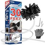 PetOde 30 Feet Dryer Vent Cleaner Kit, Enhanced Flexible Quick Snap Brush with Drill Attachment for Effective Cleaning, 360 Degree Rotation Without Loosening, Use with or Without a Power Drill