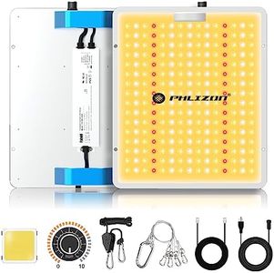 Phlizon Advanced PL-1000 Plant LED Grow Light with UV IR LEDs & Brand Driver Dimmable Full Spectrum Grow Lamp for Indoor Plants Led Growing Light for 60 * 60cm 60x120cm Coverage