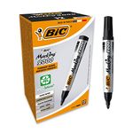 BIC Marking 2000 ECOlutions, Multi-Surface Black Permanent Markers, Ideal for School, Bullet Tip and Quick Drying Ink, Pack of 12