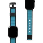 URBAN ARMOR GEAR RIP CURL x UAG Compatible with Apple Watch Band 49/46/45/44mm for iWatch Series Ultra 2/Ultra/4-10/SE 2/SE Torquay Black Turquoise, Soft Touch Silicone Adjustable Replacement Strap