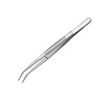 Stainless Steel Tweezers, Sewing Machine Tweezers, Universal Bent Tip Tweezers, Multipurpose Stainless Steel Tweezers, with Curved Pointed Serrated Tip