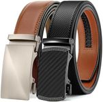YOETEY Mens Belts Leather 2 Pack, 1