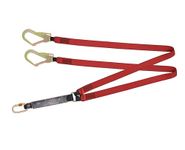 KARAM Forked Energy Absorbing Double Webbing Lanyard with 2 Hook | Fall Protection Safety Gear for High-Risk Work | PN361(2.0M)